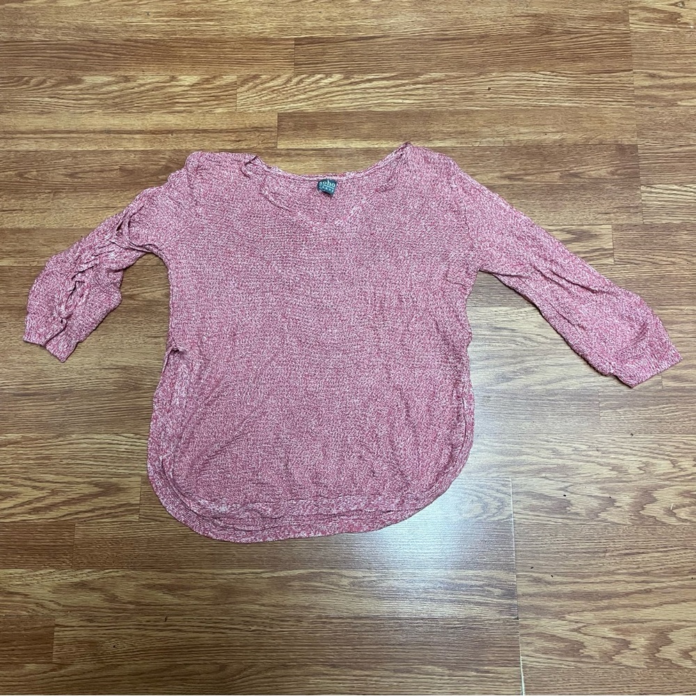 Soho New York & Co Jeans Women’s Crochet Knitted Long Sleeve Top